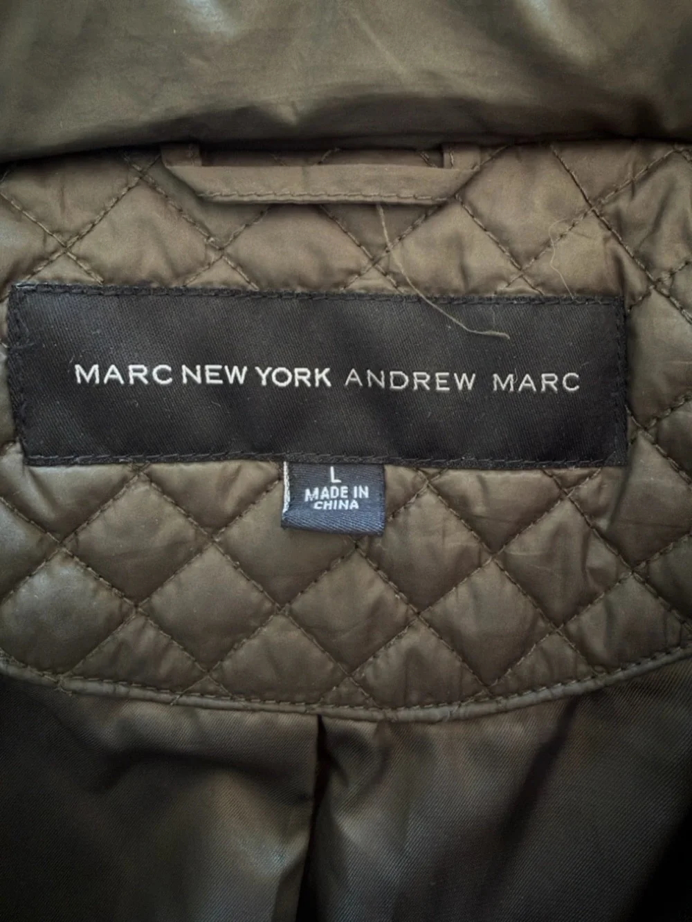 Marc New York Quilted Dark Olive Green Jacket